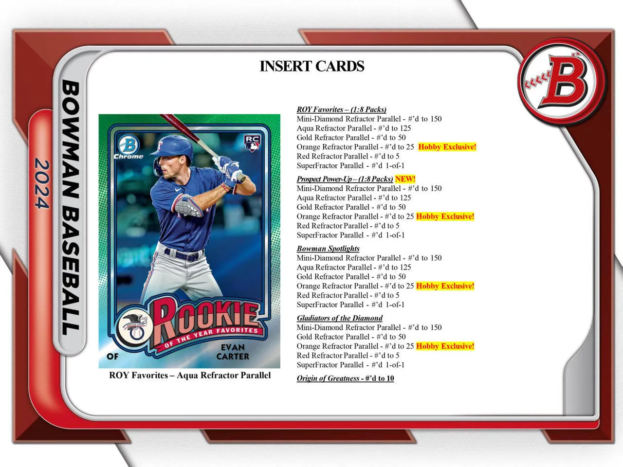 2024 BOWMAN BASEBALL HOBBY PACK