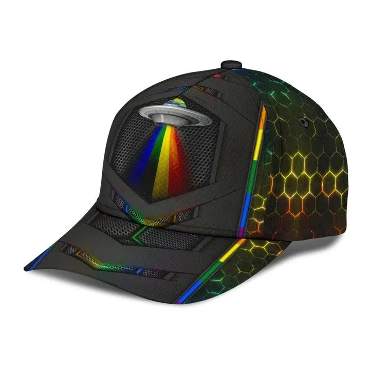 3D All Over Printed Baseball Cap For Lesbian Gay Friend, Powerful Together We Rise Lgbt Cap