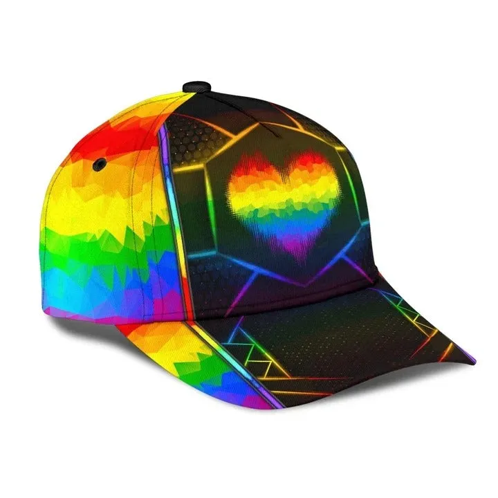 3D All Over Printed Baseball Cap For Lesbian Gay Friend, Powerful Together We Rise Lgbt Cap