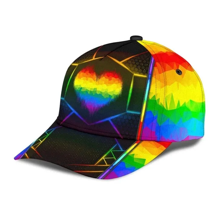 3D All Over Printed Baseball Cap For Lesbian Gay Friend, Powerful Together We Rise Lgbt Cap