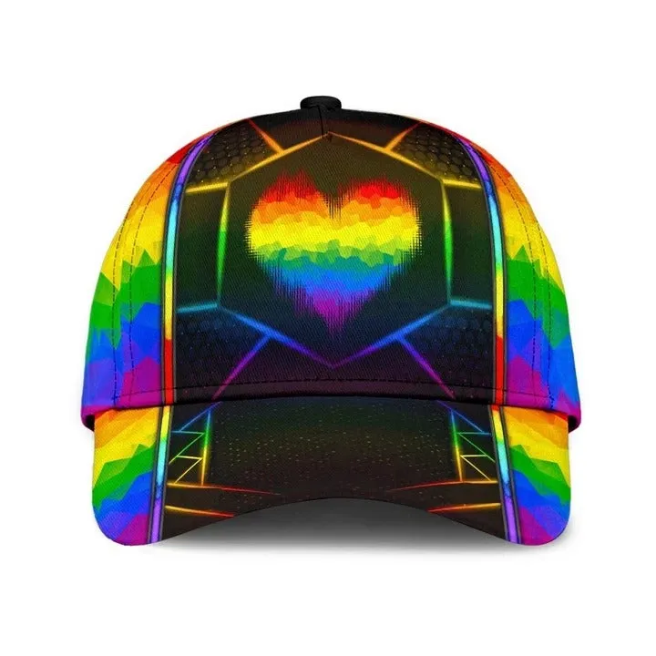 3D All Over Printed Baseball Cap For Lesbian Gay Friend, Powerful Together We Rise Lgbt Cap