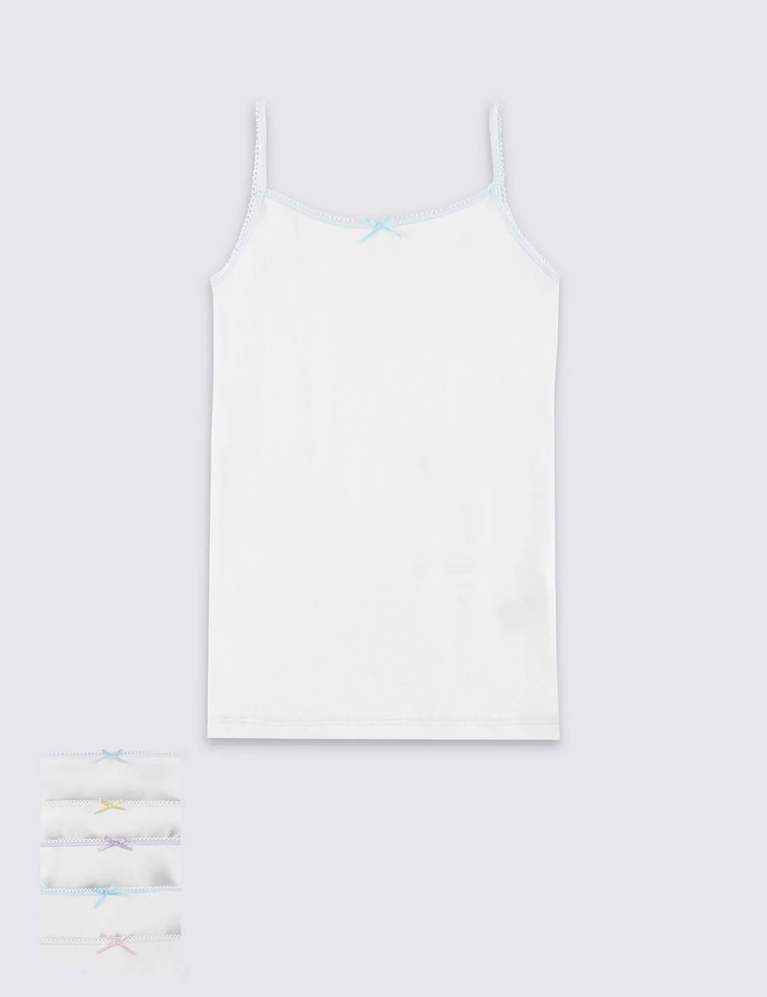 5 Pack Pure Cotton Camisole Vests