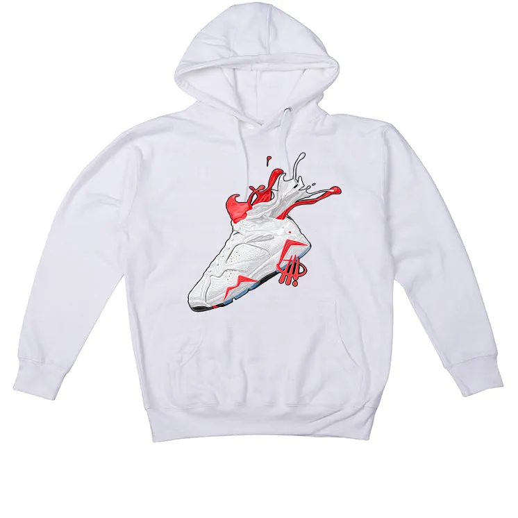 Air Jordan 7 "White Infrared" White T-Shirt (SPLASH)