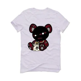 Air Jordan 8 WMNS Burgundy White T-Shirt (Masked Teddy)