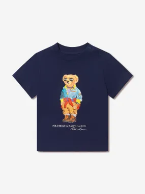 Baby Boys Bear T-Shirt in Navy