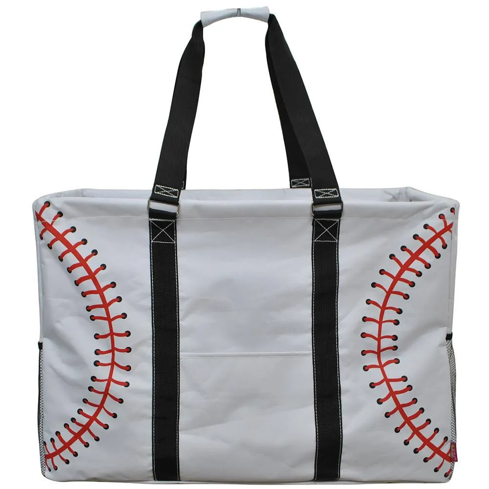 Baseball White NGIL Mega Shopping Utility Tote Bag