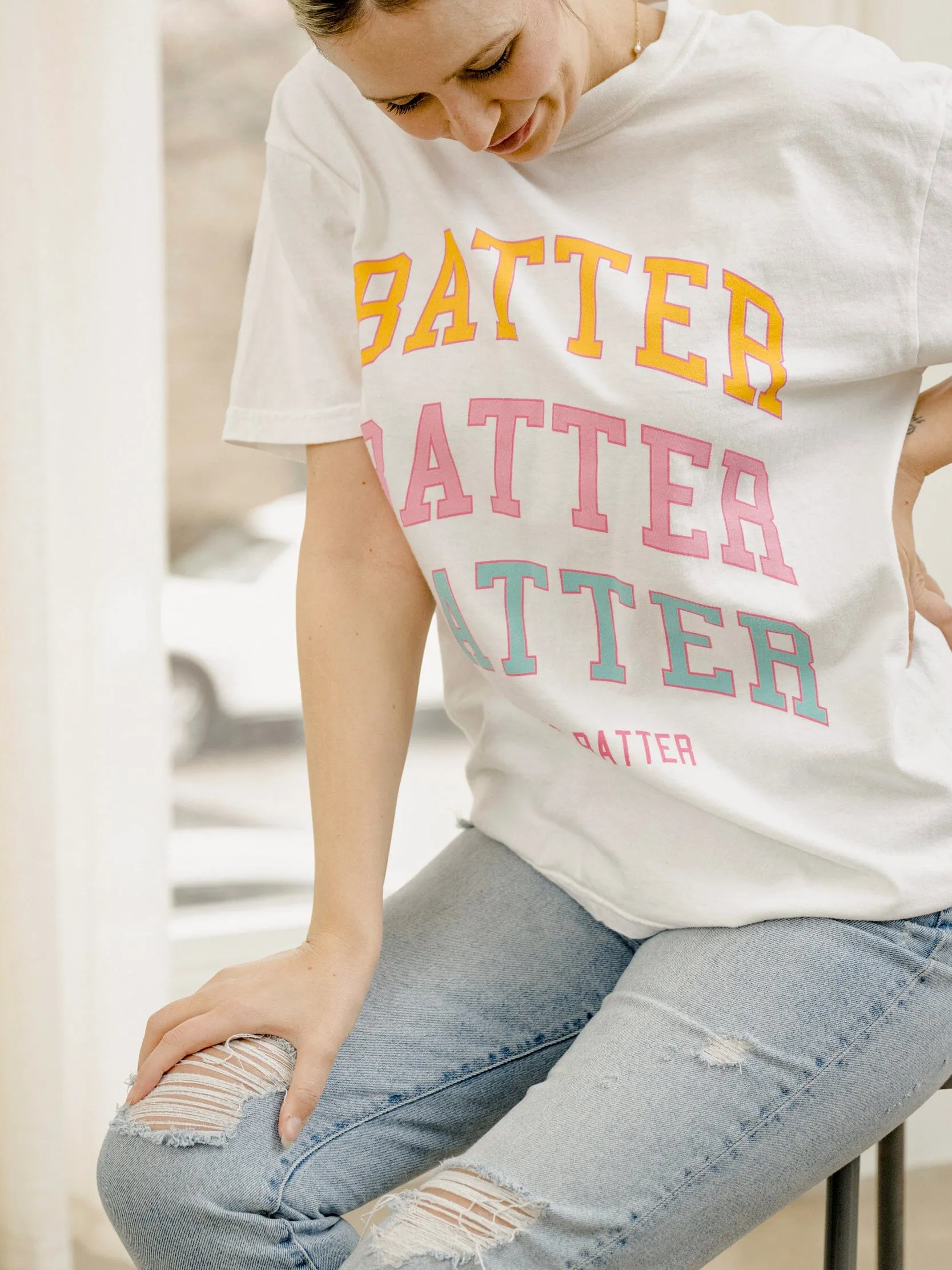 Batter Batter Batter Swing White Tee