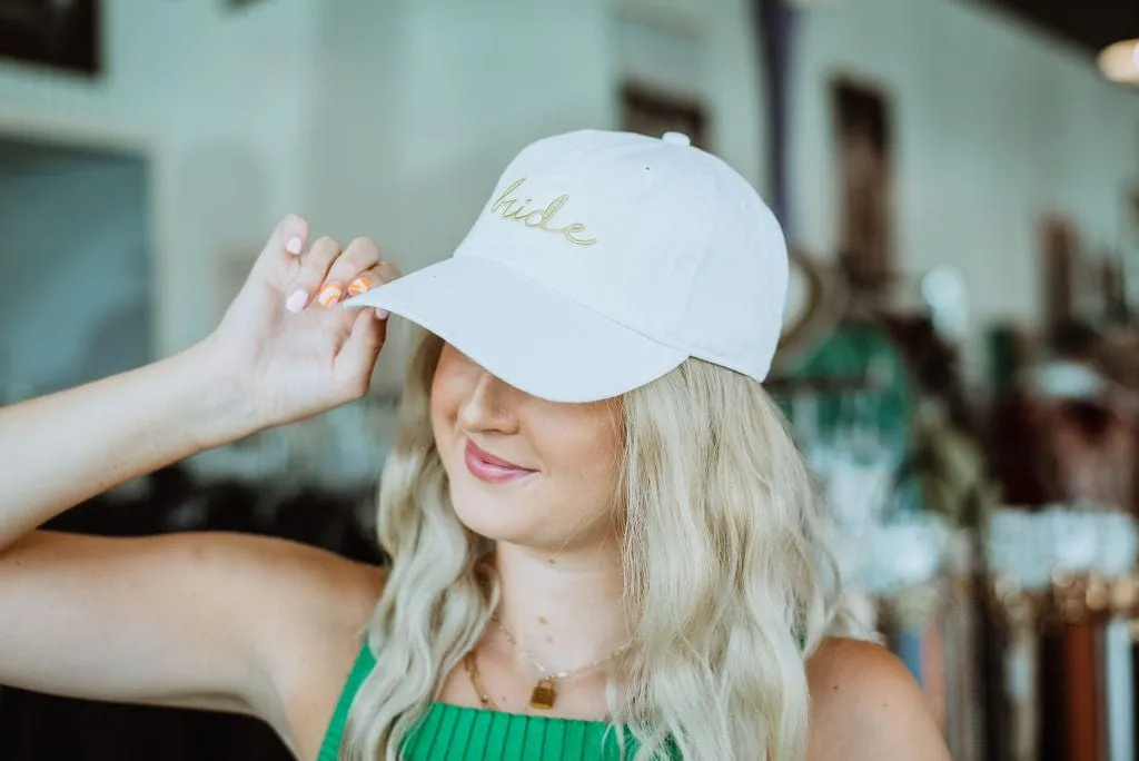 Bride White & Gold Baseball Hat