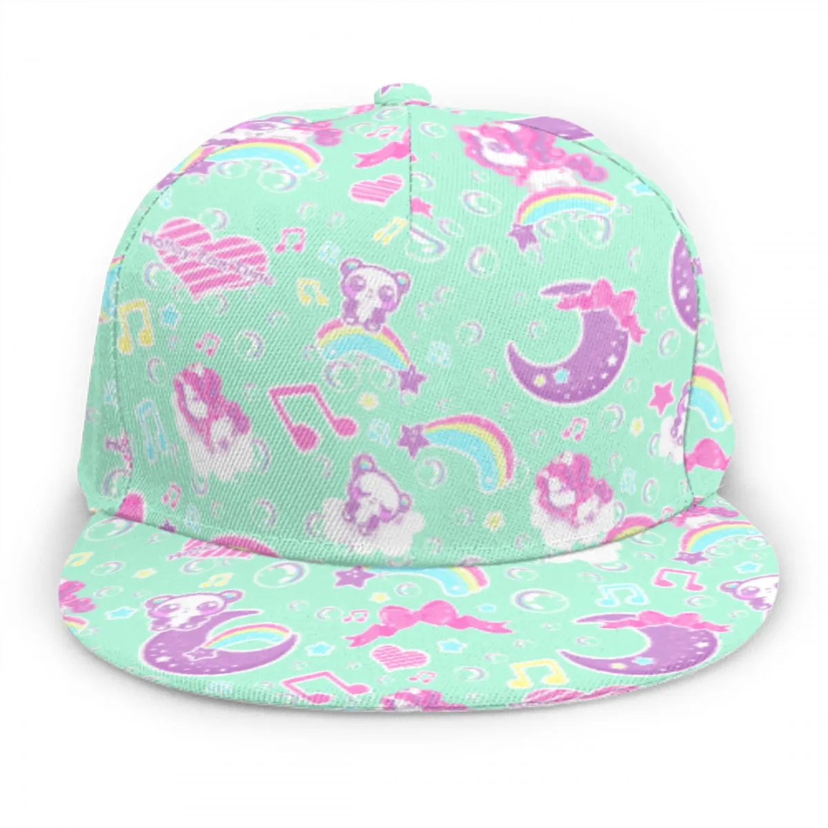 Bubbly Dreams Mint Baseball Cap With Flat Brim