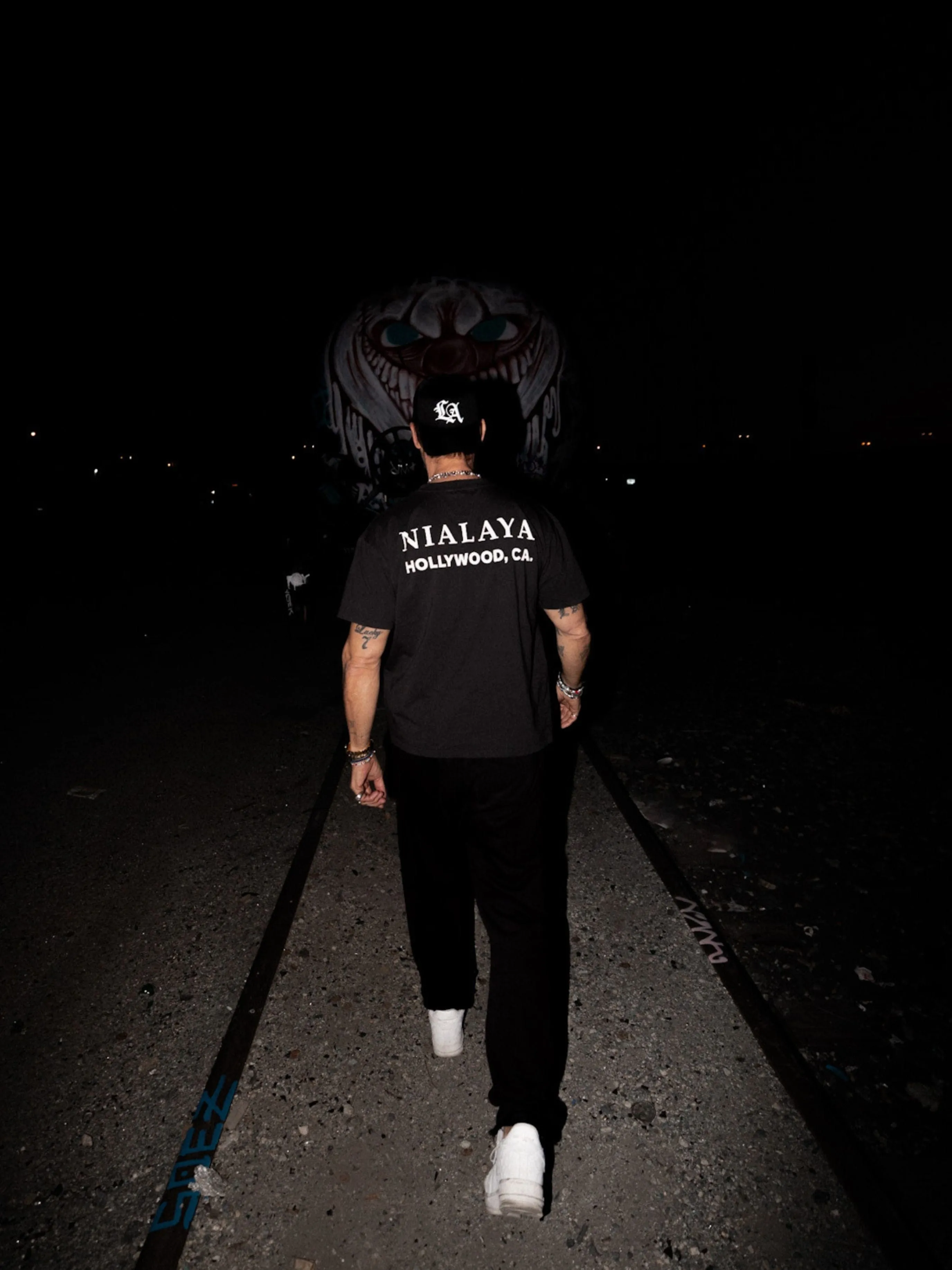 Classic Nialaya Logo Tee in Black