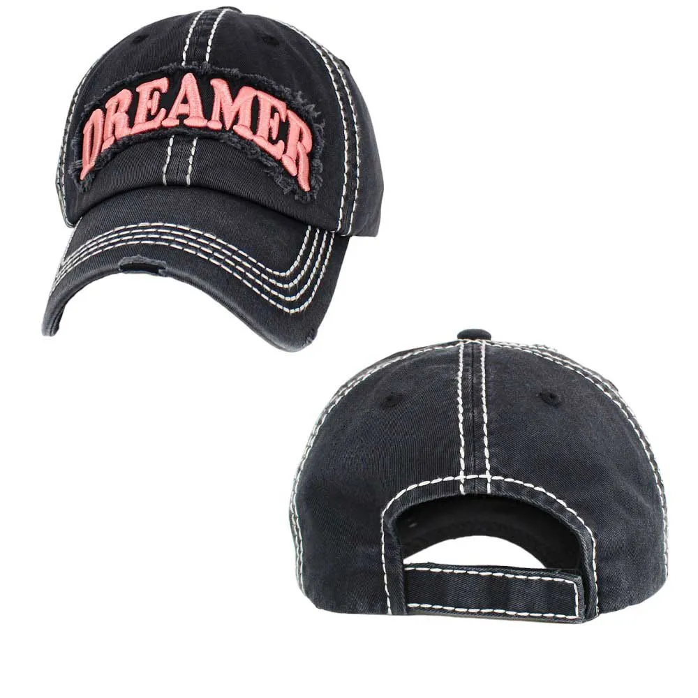 Dreamer Message Vintage Baseball Cap