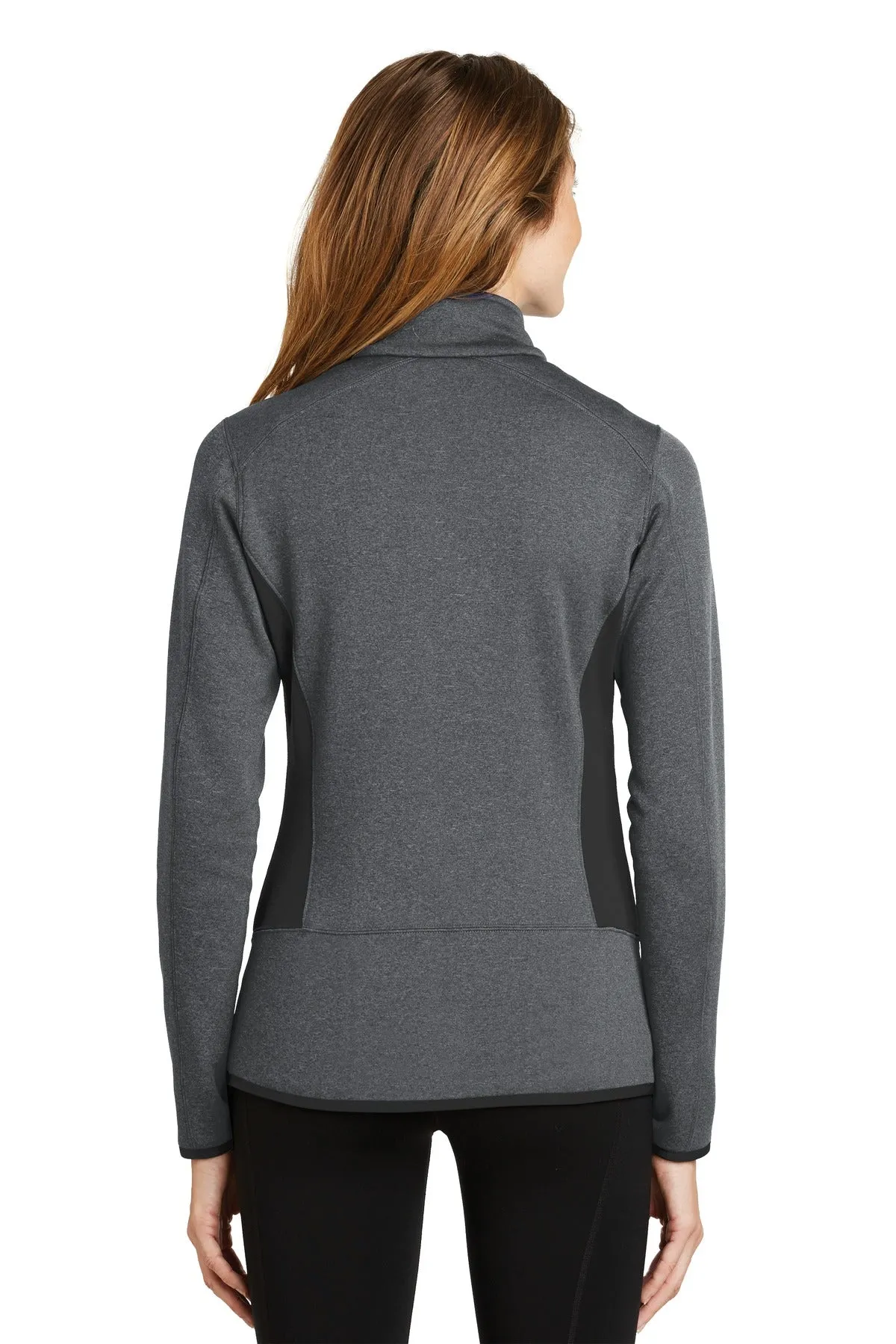 Eddie Bauer Ladies Full-Zip Heather Stretch Fleece Jacket. EB239