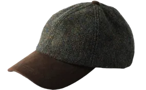 Failsworth Harris Tweed Wool adjustable Baseball cap in Brown