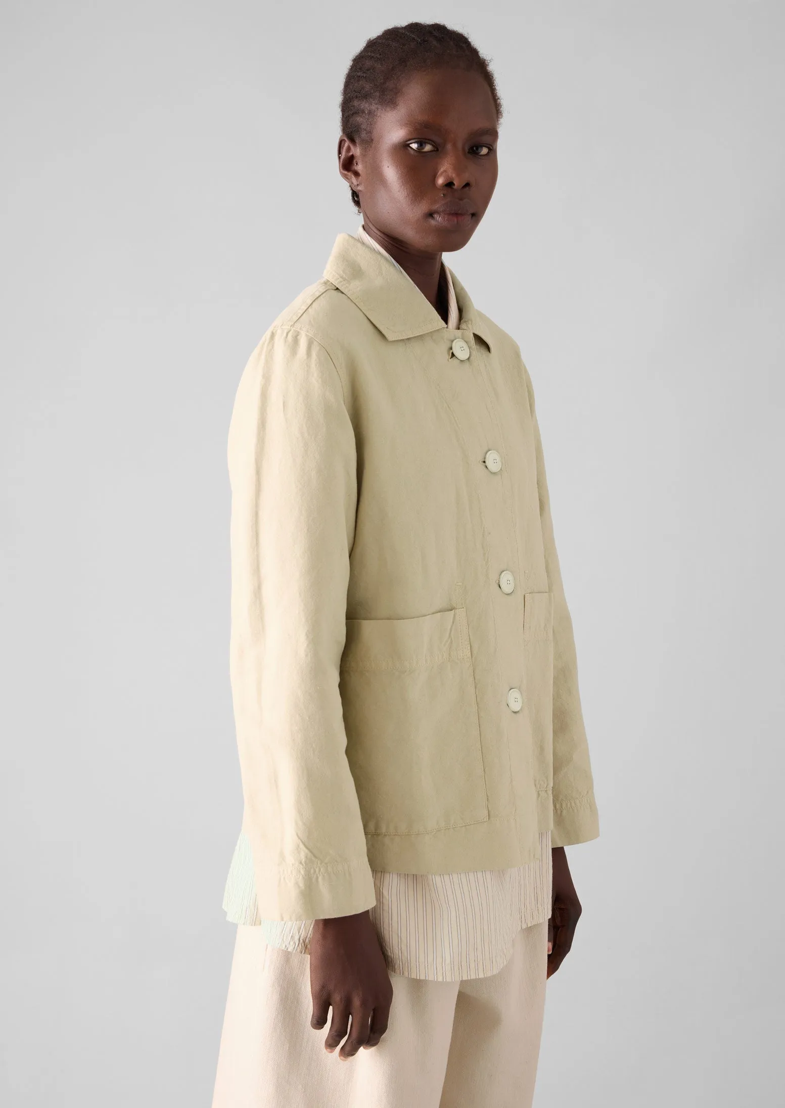 Garment Dyed Cotton Linen Jacket | Fallow