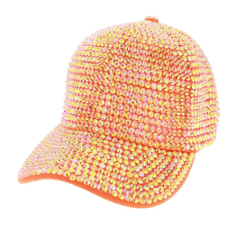 Glitter Rhinestone Embellished Shimmer Baseball Cap