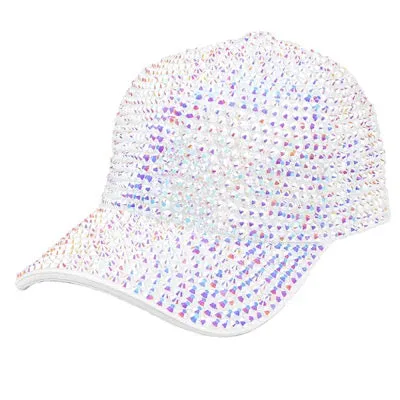 Glitter Rhinestone Embellished Shimmer Baseball Cap