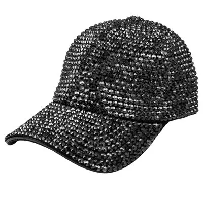 Glitter Rhinestone Embellished Shimmer Baseball Cap