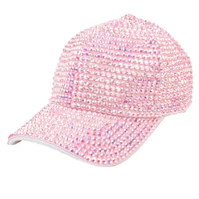 Glitter Rhinestone Embellished Shimmer Baseball Cap