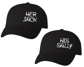 Her Jack His Sally Couple Matching Baseball Caps, Couple Baseball Hats