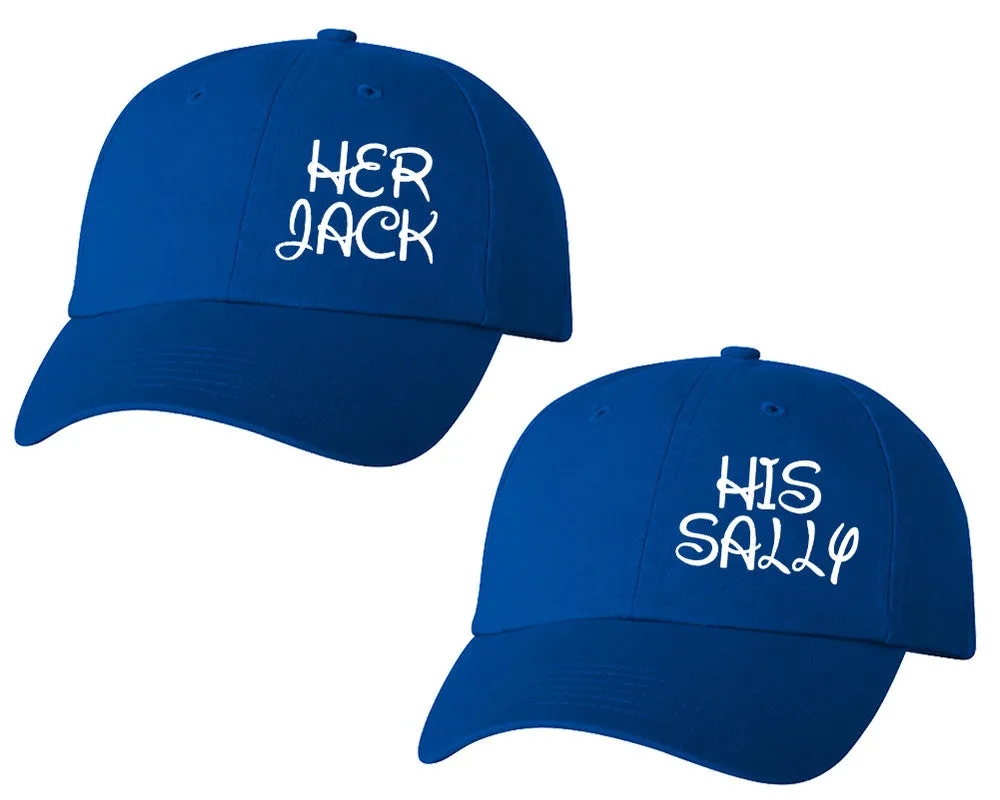 Her Jack His Sally Couple Matching Baseball Caps, Couple Baseball Hats