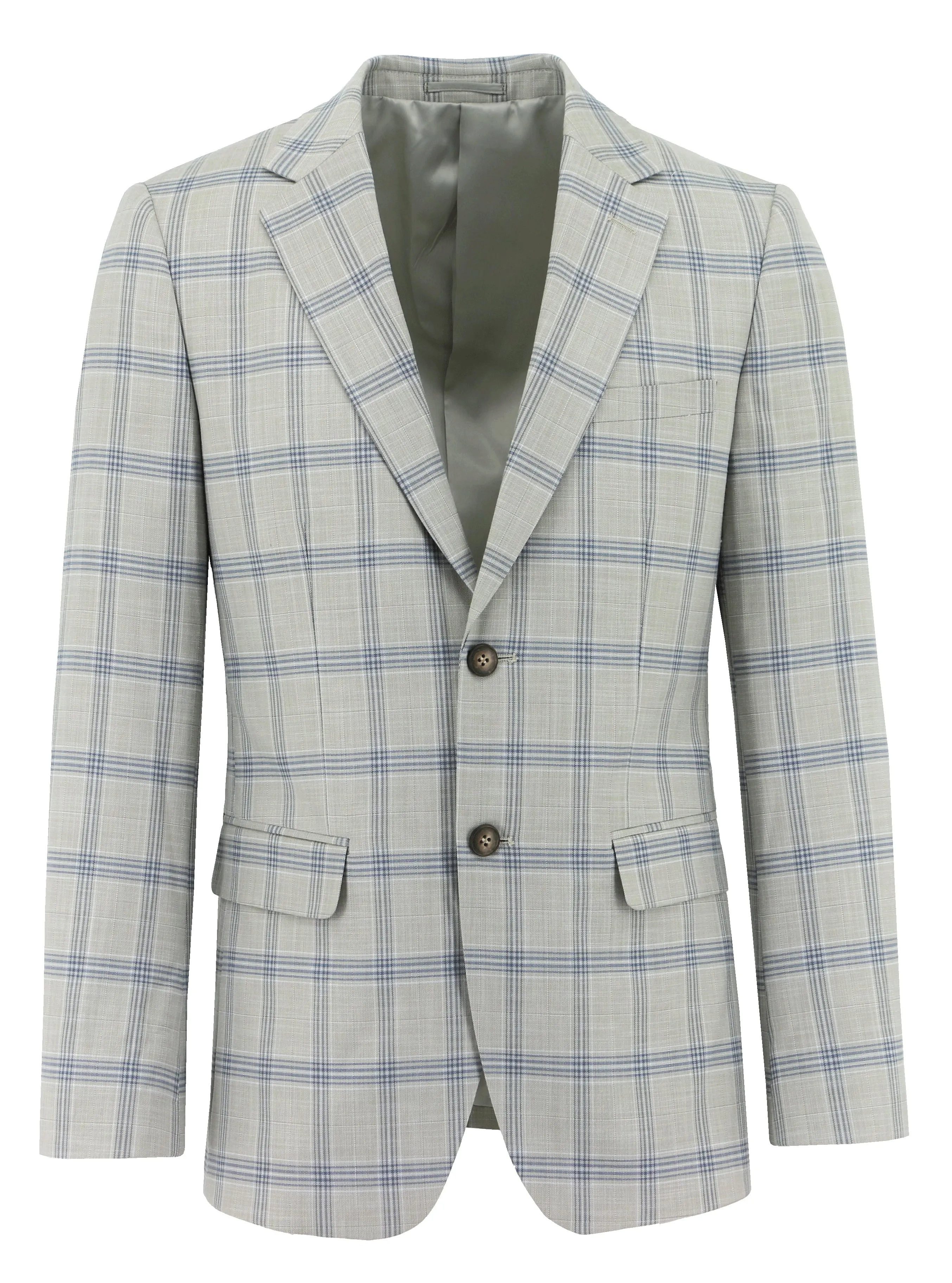 Jasper Edward Beige Checked Suit