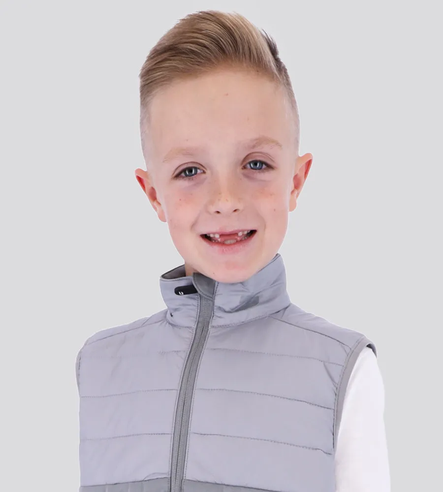 KIDS BLOQUE FIT GILET GREY CHARCOAL