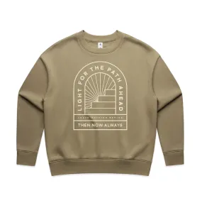 Light for the Path Women's Crop Sweatshirt- Sand