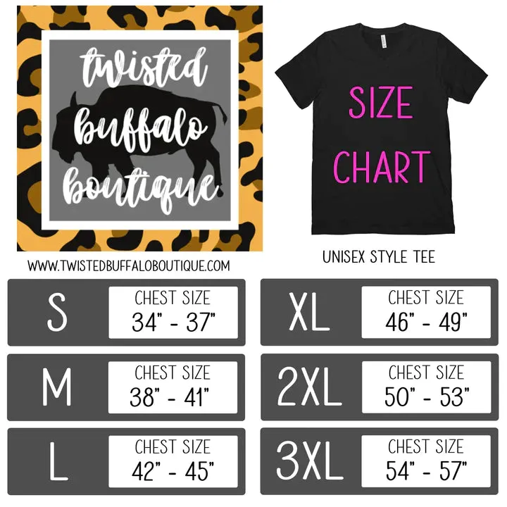 {MULTI-COLORED LEOPARD XOXO} Graphite Gray Crew Neck Tee