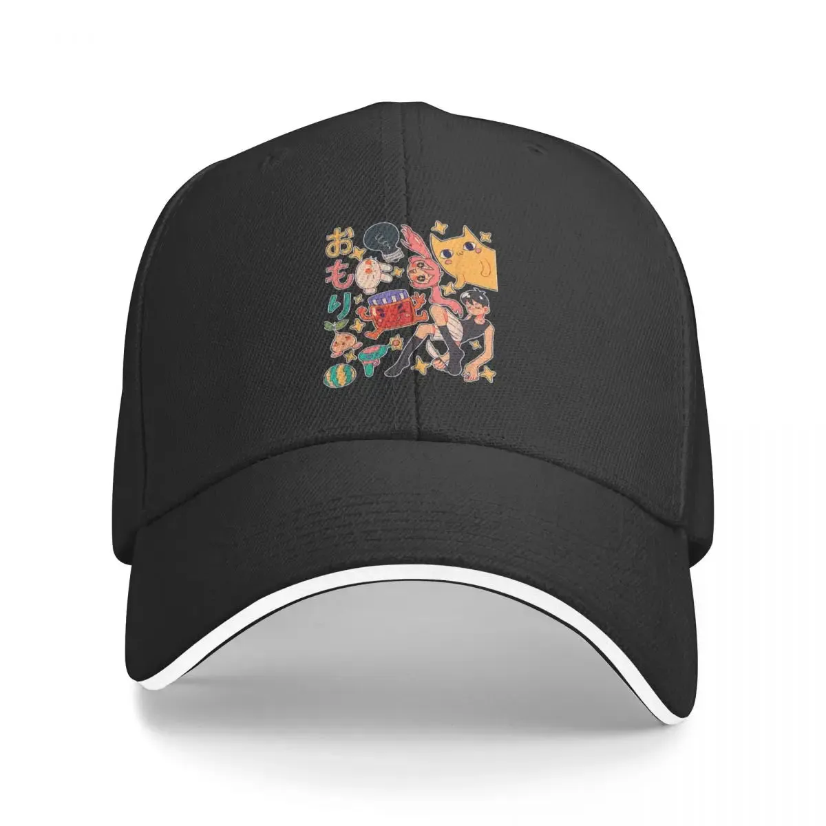 Omori Anime Art Baseball Cap Vaporwave Character Men's Custom Trucker Hat Baseball Cap