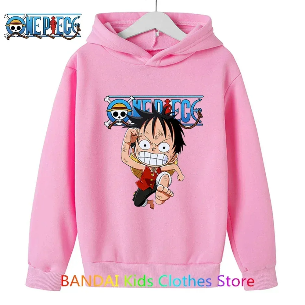 One Piece Kids Hoodie Sweatshirt Anime Luffy Warm Sweater