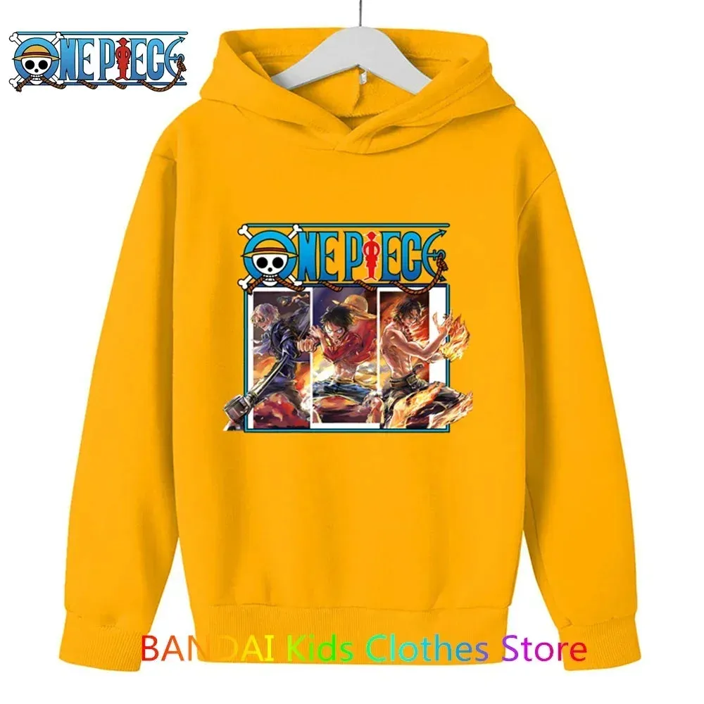 One Piece Kids Hoodie Sweatshirt Anime Luffy Warm Sweater