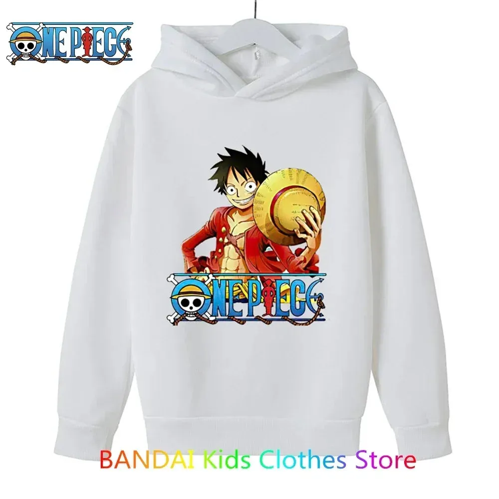 One Piece Kids Hoodie Sweatshirt Anime Luffy Warm Sweater