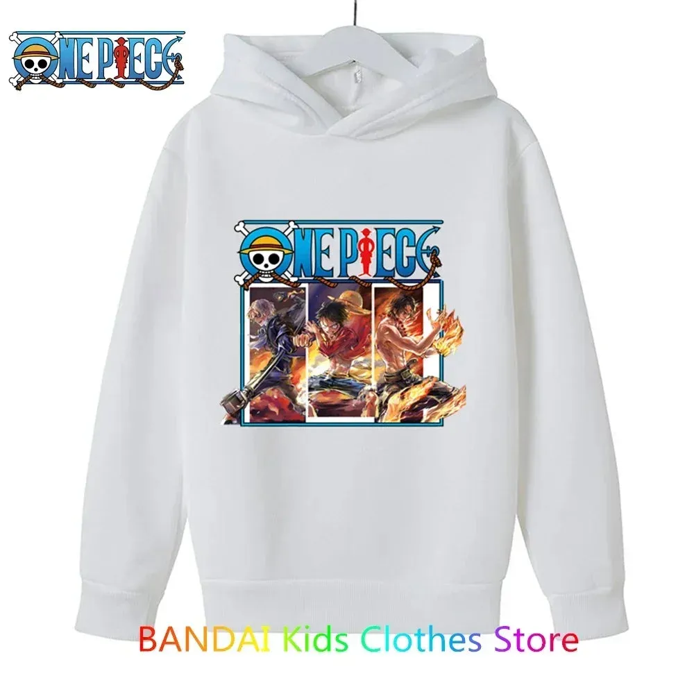 One Piece Kids Hoodie Sweatshirt Anime Luffy Warm Sweater