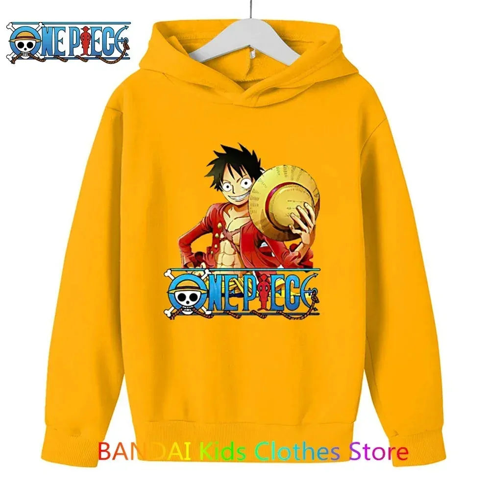 One Piece Kids Hoodie Sweatshirt Anime Luffy Warm Sweater