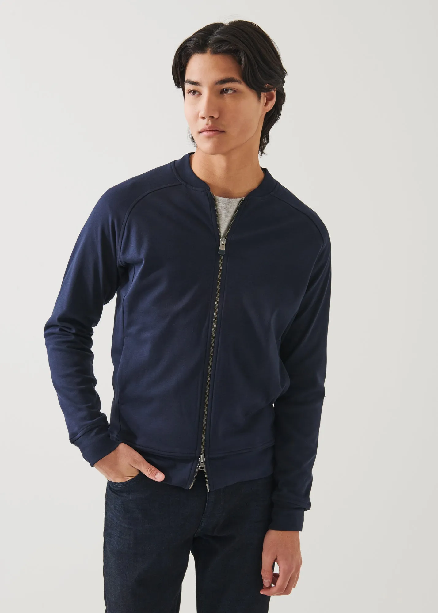 PIMA COTTON INTERLOCK BOMBER JACKET