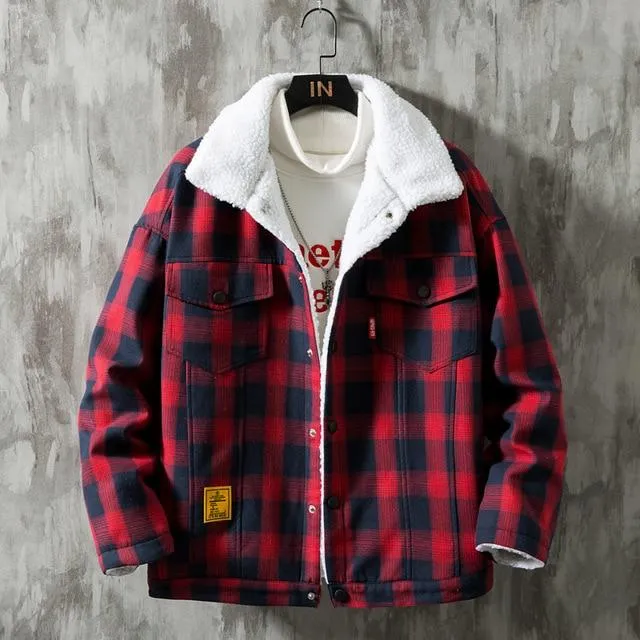 Plaid Sherpa Jacket