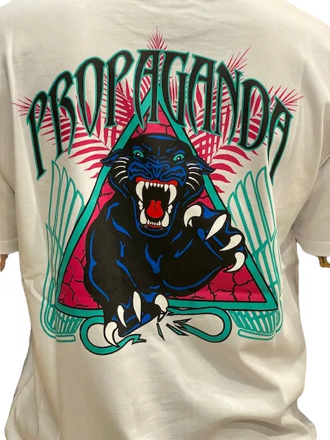 Propaganda Triangle Panther short sleeve t-shirt PRTS716-02 white