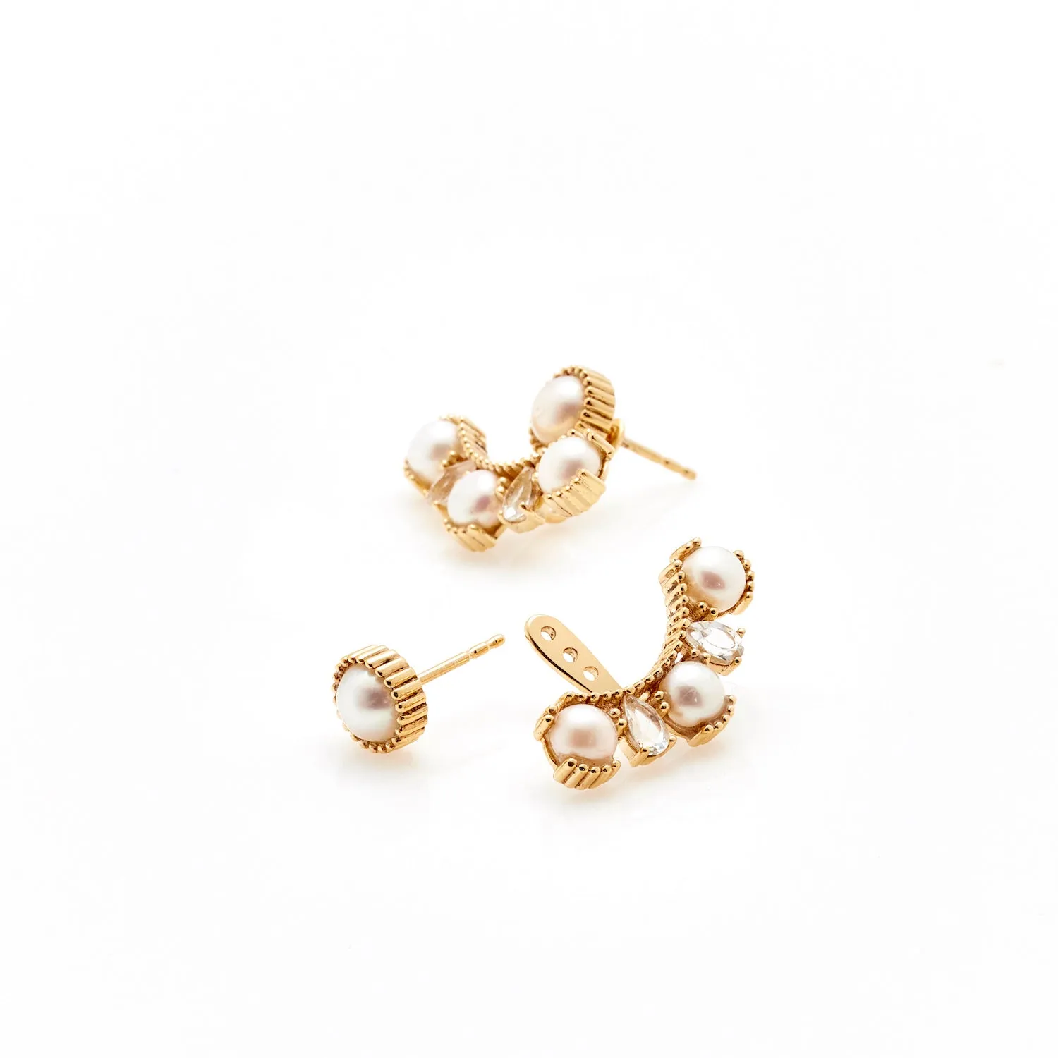 Radiant / Ear Jackets / Pearl   Gold