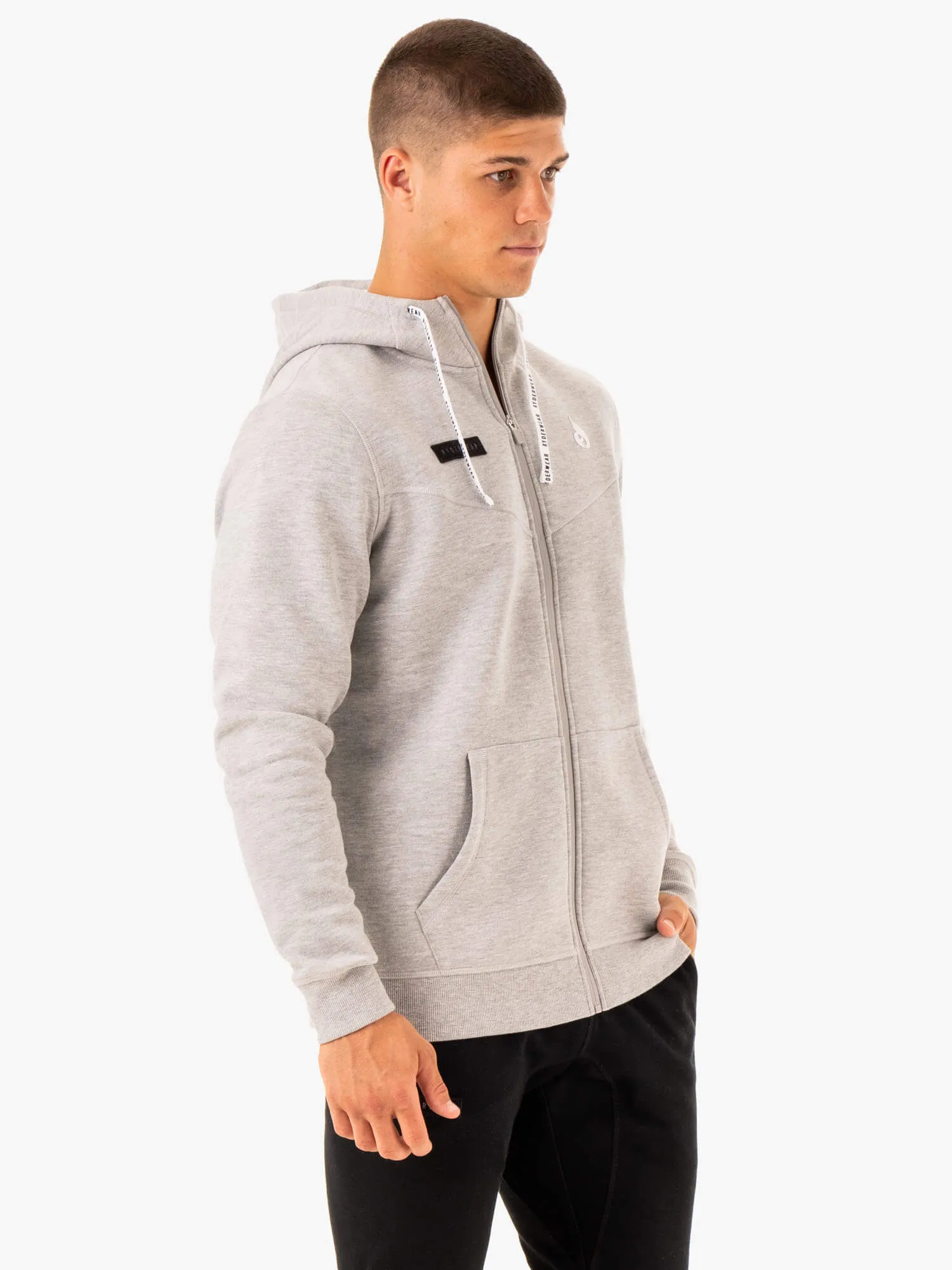 Recharge Zip Up Hoodie - Grey Marl