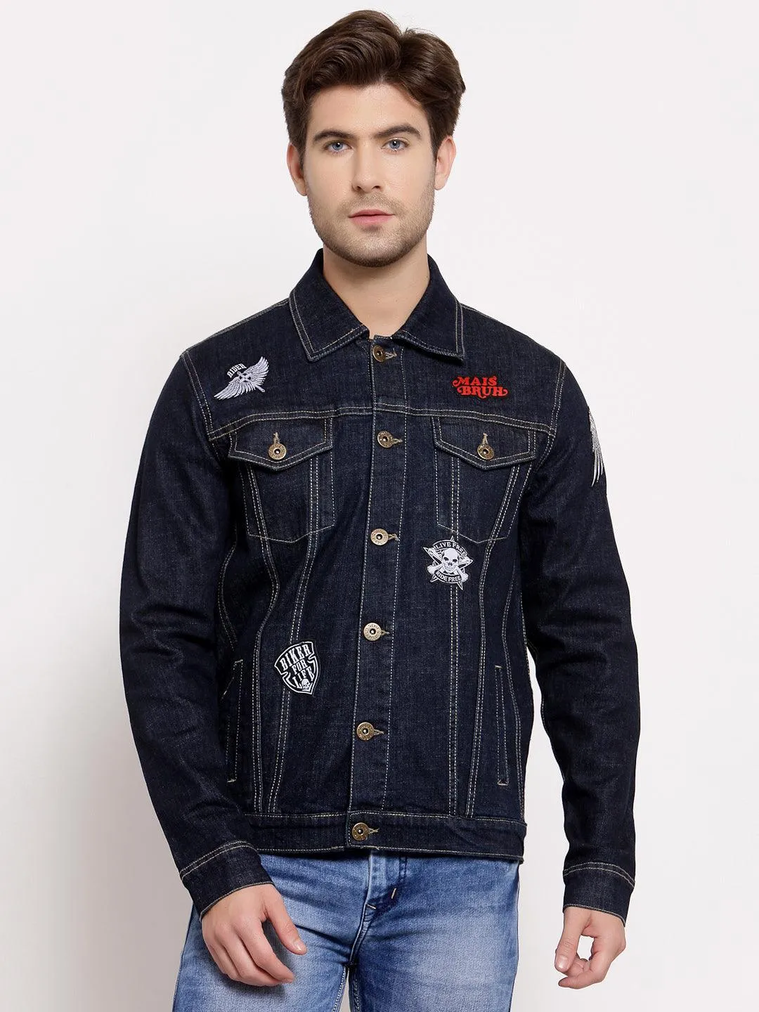 Style Quotient Mens Solid Denim Jackets all