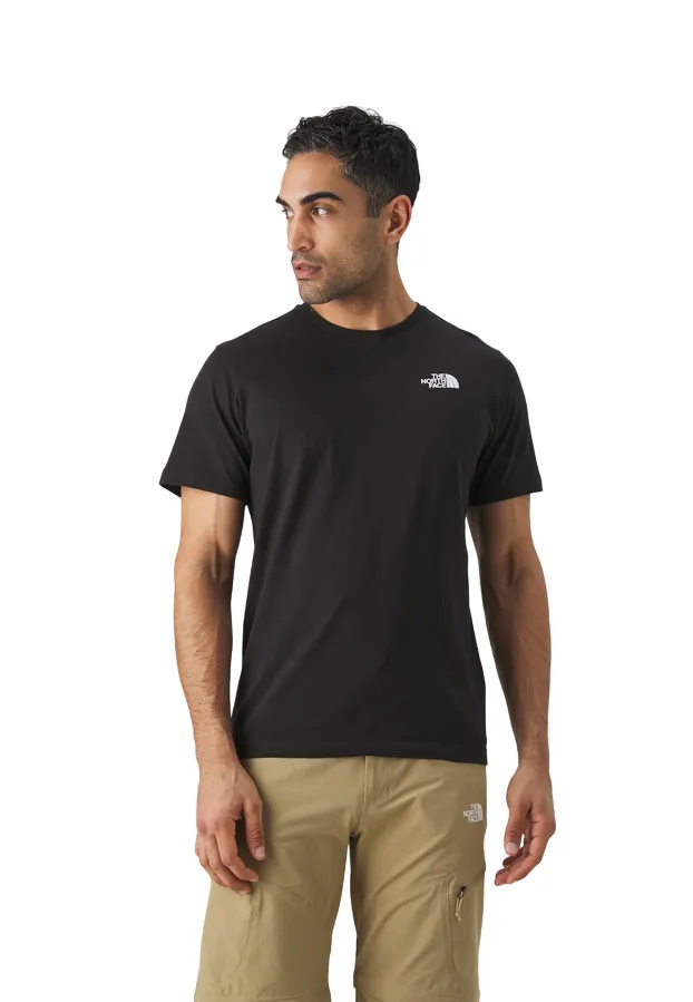 The North Face men's short sleeve t-shirt Redbox NF0A87NPYQI1 emerald black