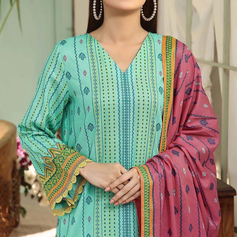 Vs Ayesha Alishba Printed Lawn Suit Unstitched 3Pcs - 218