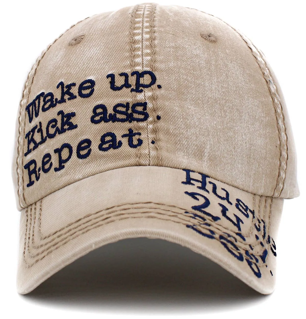 Wake up. Kick ass. Repeat Baseball Cap