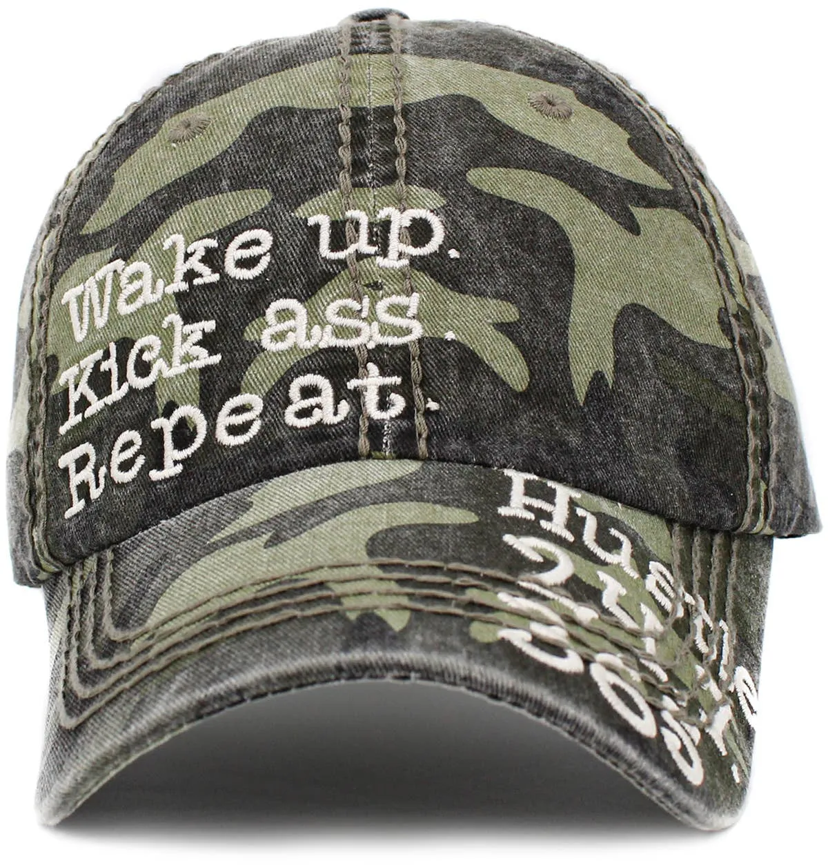 Wake up. Kick ass. Repeat Baseball Cap