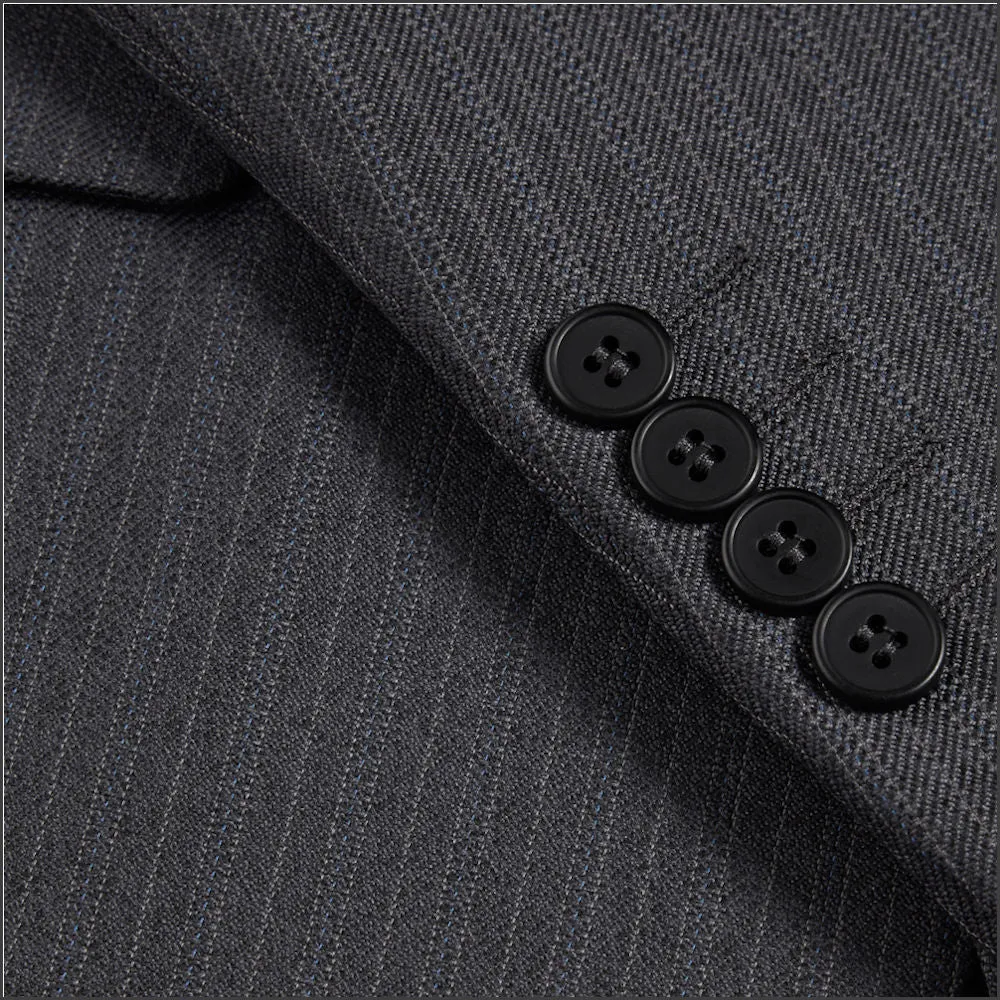 Wellington Grey/ Blue Stripe Suit