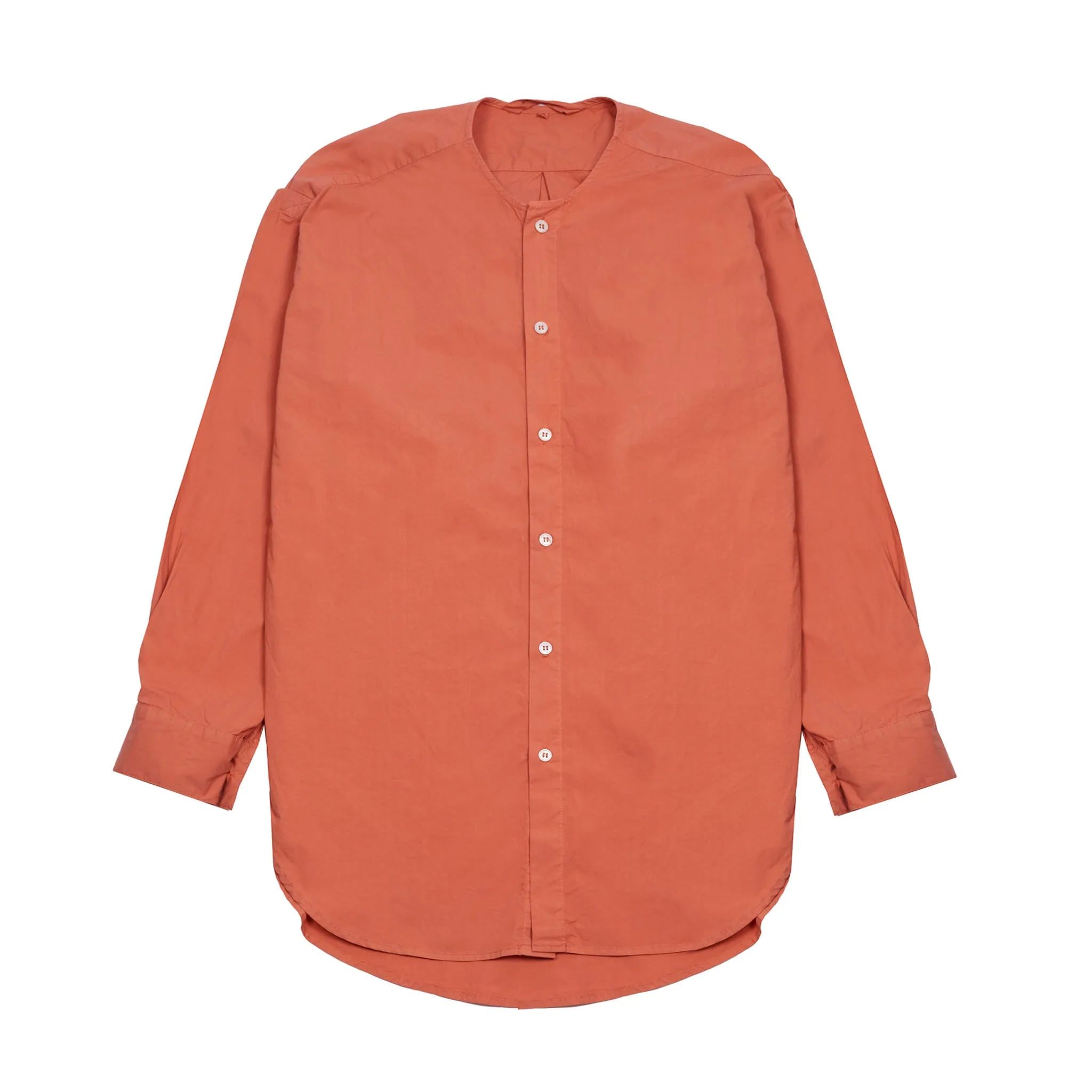 Wright   Doyle Hand Tie Shirt in Burnt Sienna