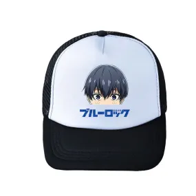 Yoichi Isagi Anime Bluelock Trucker Peaked Cap Unisex Black White Baseball Caps